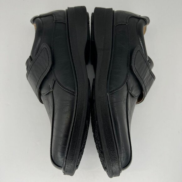 Veeko Mens 12760 Black Napa Pu Leather Hook & Loop Size 10.5EEE Dress Shoes